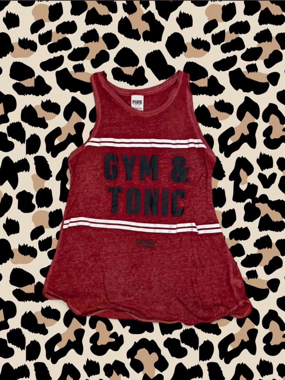 Victoria's Secret PINK Gym & Tonic Red Razorback Tank